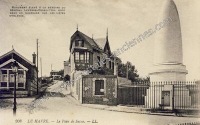 Carte postale ancienne Le monument élevé à la mémoire du Général Lefebre-Desnoettes mort dans un naufrage sur… — Le Havre (Seine-Maritime)