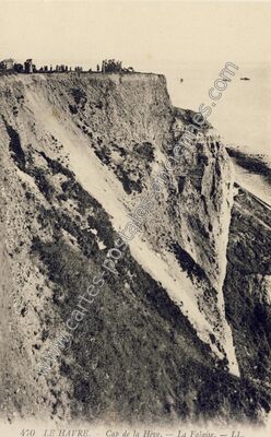 Carte postale ancienne Cap de la Hève. — La Falaise — Le Havre (Seine-Maritime)