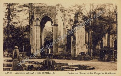 Carte postale ancienne Abbaye de Jumieges — Jumièges (Seine-Maritime)