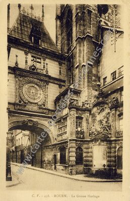 Carte postale ancienne La Grosse Horloge — Rouen (Seine-Maritime)