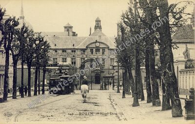 Carte postale ancienne Hôtel-Dieu — Rouen (Seine-Maritime)