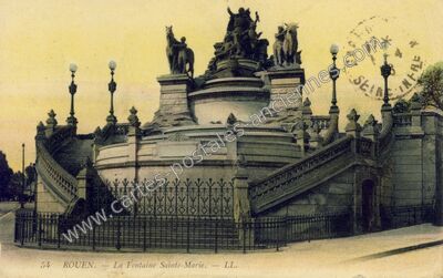 Carte postale ancienne La Fontaine Sainte-Marie — Rouen (Seine-Maritime)