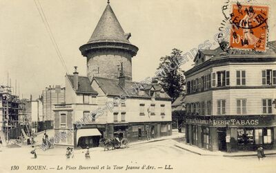 Carte postale ancienne La Place Bouvreuil et la Tour Jeanne d'Arc — Rouen (Seine-Maritime)