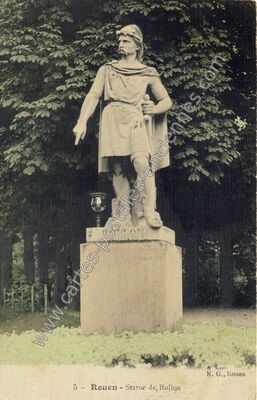 Carte postale ancienne Statue de, Rollon — Rouen (Seine-Maritime)