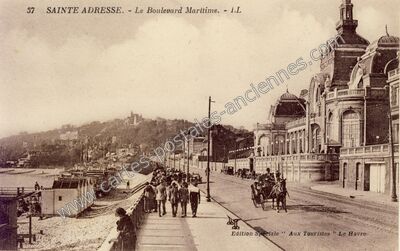 Carte postale ancienne Le Boulevard Maritime — Sainte-Adresse (Seine-Maritime)