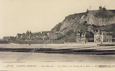 Carte postale ancienne Les Villas et la Falaise de la Hève — Sainte-Adresse (Seine-Maritime)
