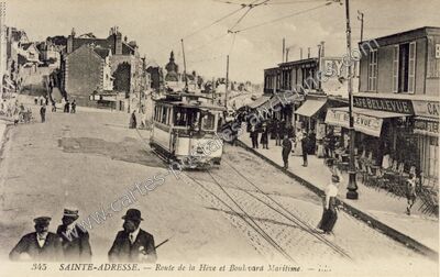 Carte postale ancienne Route de la Hève et Boulevard Maritime — Sainte-Adresse (Seine-Maritime)