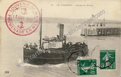 Carte postale ancienne Sortie du Pollet — Le Tréport (Seine-Maritime)