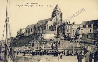Carte postale ancienne L'Église Saint-Jacques - Le Musoir — Le Tréport (Seine-Maritime)