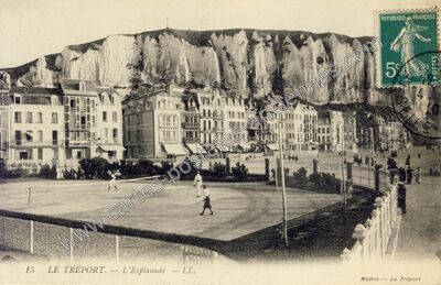 Carte postale ancienne L'Esplanade — Le Tréport (Seine-Maritime)