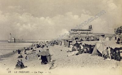 Carte postale ancienne La Plage — Le Tréport (Seine-Maritime)