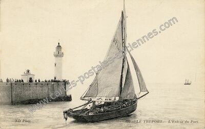 Carte postale ancienne L'Entrée du Port — Le Tréport (Seine-Maritime)