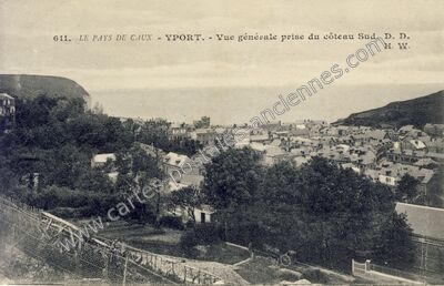 Carte postale ancienne Le Pays de Caux - Vue générale prise du côteau Sud — Yport (Seine-Maritime)