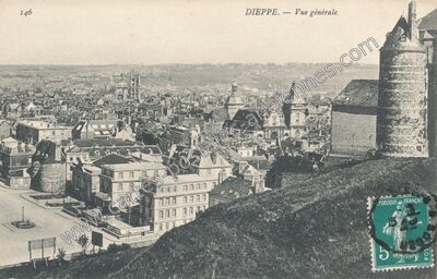 Carte postale ancienne Vue générale — Dieppe (Seine-Maritime)