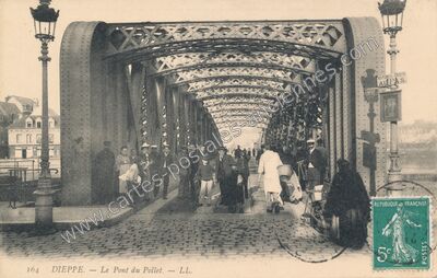 Carte postale ancienne Le Pont du Pollet — Dieppe (Seine-Maritime)