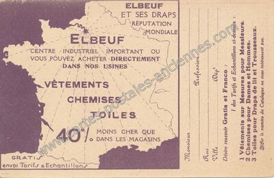 Carte postale ancienne Elbeuf et ses draps — Elbeuf (Seine-Maritime)