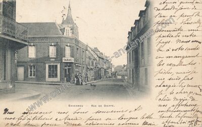 Carte postale ancienne Rue de Dieppe — Envermeu (Seine-Maritime)