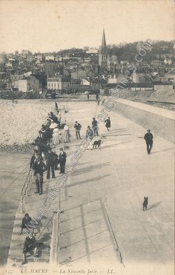 Carte postale ancienne La Nouvelle Jetée — Le Havre (Seine-Maritime)