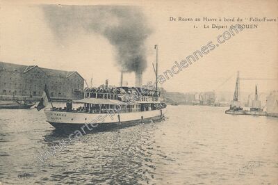 Carte postale ancienne Le Départ de ROUEN — Rouen (Seine-Maritime)
