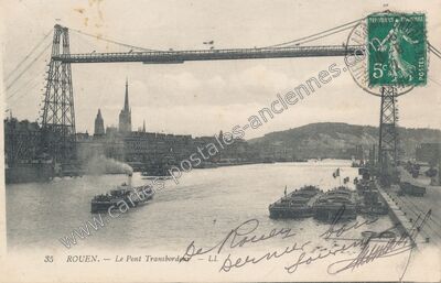 Carte postale ancienne Le Pont Transbordeur — Rouen (Seine-Maritime)