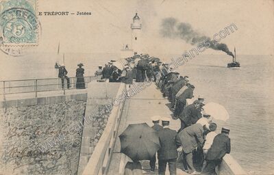 Carte postale ancienne Jetées — Le Tréport (Seine-Maritime)