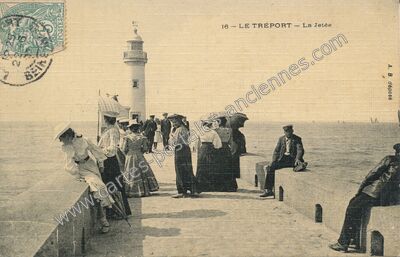 Carte postale ancienne La Jetée — Le Tréport (Seine-Maritime)