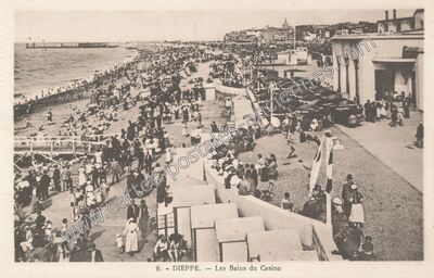 Carte postale ancienne Les Bains du Casino — Dieppe (Seine-Maritime)