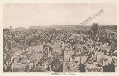 Carte postale ancienne Vue générale — Dieppe (Seine-Maritime)