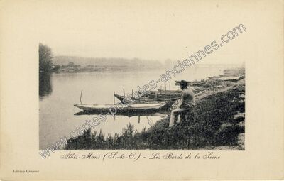 Carte postale ancienne Les Bords de la Seine — Athis-Mons (Essonne)