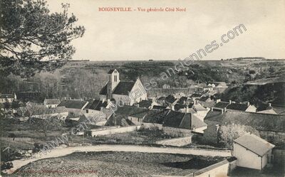 Carte postale ancienne Vue générale Côté Nord — Boigneville (Essonne)