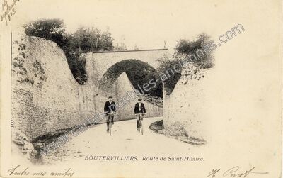 Carte postale ancienne Route de Saint-Hilaire — Boutervilliers (Essonne)