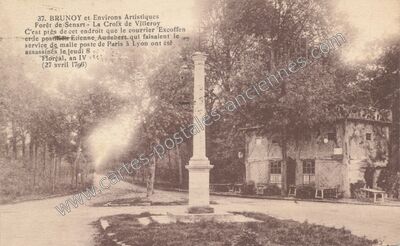 Carte postale ancienne La Croix de Villeroy — Brunoy (Essonne)