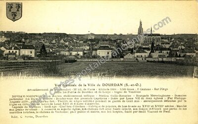 Carte postale ancienne Vue Générale de la Ville — Dourdan (Essonne)