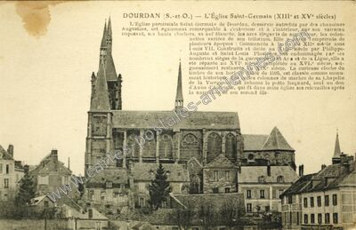 Carte postale ancienne L'Église Saint-Germain (XIII° et XV° siècles) — Dourdan (Essonne)