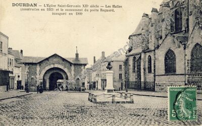 Carte postale ancienne L'Eglise Saint-Germain XIIe siècle — Dourdan (Essonne)