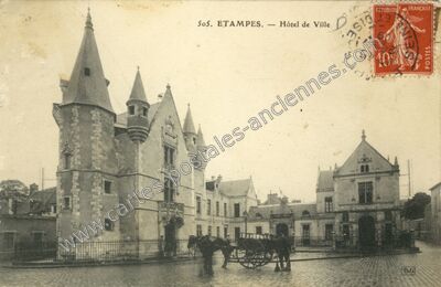 Carte postale ancienne Hôtel de Ville — Étampes (Essonne)
