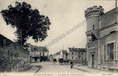 Carte postale ancienne La Rue de l'Observatoire — Juvisy-sur-Orge (Essonne)