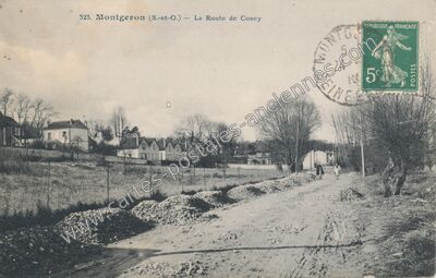 Carte postale ancienne La Route de Concy — Montgeron (Essonne)