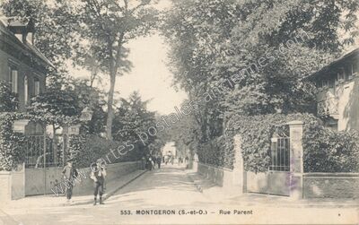 Carte postale ancienne Rue Parent — Montgeron (Essonne)
