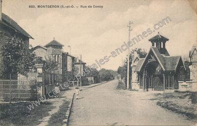 Carte postale ancienne Rue de Concy — Montgeron (Essonne)