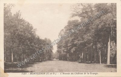 Carte postale ancienne L'Avenue du Château de la Grange — Montgeron (Essonne)