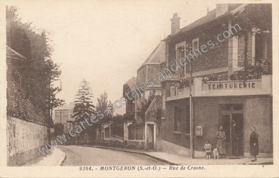 Carte postale ancienne Rue de Crosne — Montgeron (Essonne)
