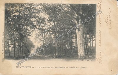 Carte postale ancienne Le Rond-Point de Mongeron - Forêt de Sénart — Montgeron (Essonne)