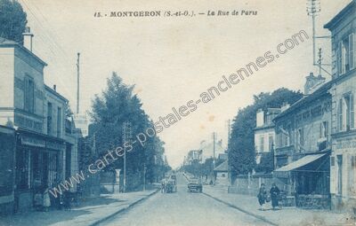 Carte postale ancienne La Rue de Paris — Montgeron (Essonne)