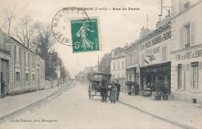 Carte postale ancienne Rue de Paris — Montgeron (Essonne)
