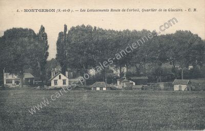 Carte postale ancienne Les Lotissements Route de Corbeil, Quartier de la Glacière — Montgeron (Essonne)