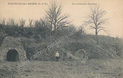 Carte postale ancienne Les anciennes Glacières — Vigneux-sur-Seine (Essonne)