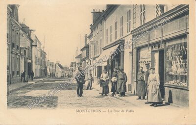 Carte postale ancienne La Rue de Paris — Montgeron (Essonne)