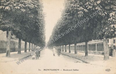 Carte postale ancienne Boulevard Sellier — Montgeron (Essonne)
