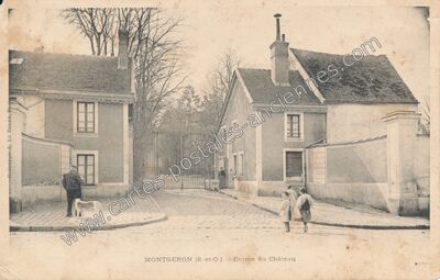Carte postale ancienne Entrée du Château — Montgeron (Essonne)